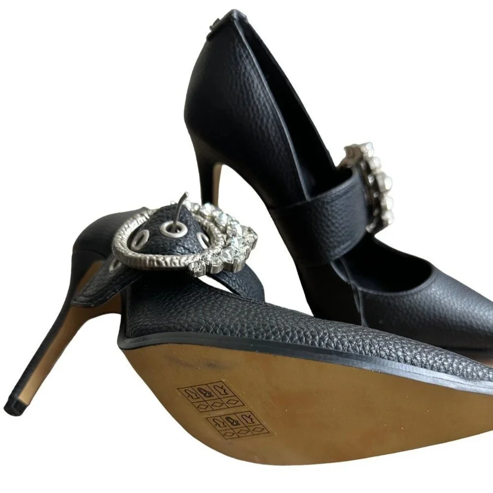 Brand NEW Karl Lagerfeld Paris Women's Sandals Heels 3-3.9 in, Color Black